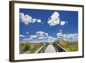 Footpath through the Dunes at Atlantic City.-Jon Hicks-Framed Photographic Print