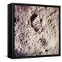 Footprint Left by Astronaut on Lunar Soil During Apollo 11 Lunar Mission in Walk on Moon's Surface-null-Framed Stretched Canvas