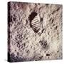 Footprint Left by Astronaut on Lunar Soil During Apollo 11 Lunar Mission in Walk on Moon's Surface-null-Stretched Canvas