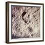 Footprint Left by Astronaut on Lunar Soil During Apollo 11 Lunar Mission in Walk on Moon's Surface-null-Framed Photographic Print