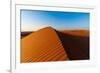 Footprints along the ridge of a sand dune at sunset. Wahiba Sands, Arabian Peninsula, Oman.-Sergio Pitamitz-Framed Photographic Print