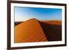 Footprints along the ridge of a sand dune at sunset. Wahiba Sands, Arabian Peninsula, Oman.-Sergio Pitamitz-Framed Photographic Print