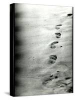 Footprints in a Sandy Beach-RedHeadPictures-Stretched Canvas