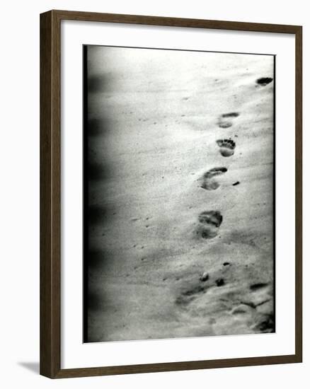 Footprints in a Sandy Beach-RedHeadPictures-Framed Photographic Print