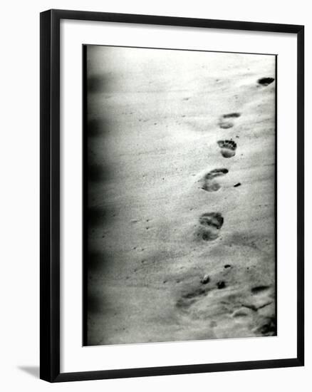 Footprints in a Sandy Beach-RedHeadPictures-Framed Photographic Print