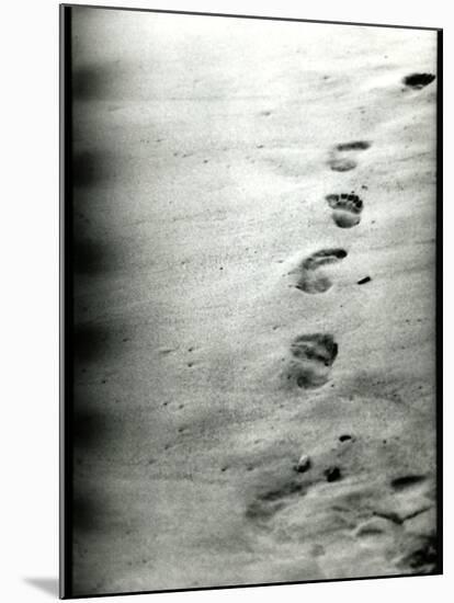 Footprints in a Sandy Beach-RedHeadPictures-Mounted Photographic Print