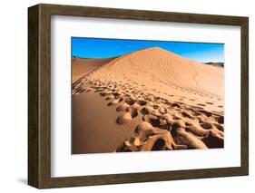 Footprints in Desert in Coral Pink Sand Dunes State Park,Utah-lorcel-Framed Photographic Print