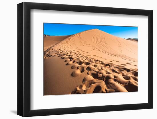 Footprints in Desert in Coral Pink Sand Dunes State Park,Utah-lorcel-Framed Photographic Print