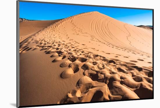 Footprints in Desert in Coral Pink Sand Dunes State Park,Utah-lorcel-Mounted Photographic Print