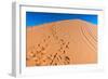 Footprints in Desert in Coral Pink Sand Dunes State Park,Utah-lorcel-Framed Photographic Print