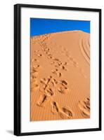 Footprints in Desert in Coral Pink Sand Dunes State Park,Utah-lorcel-Framed Photographic Print