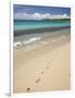 Footprints in Sand on Natadola Beach, Coral Coast, Viti Levu, Fiji, South Pacific-David Wall-Framed Photographic Print