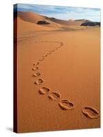 Footprints in sand-Frans Lemmens-Stretched Canvas