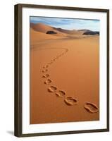 Footprints in sand-Frans Lemmens-Framed Photographic Print