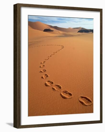 Footprints in sand-Frans Lemmens-Framed Photographic Print