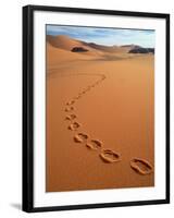 Footprints in sand-Frans Lemmens-Framed Photographic Print