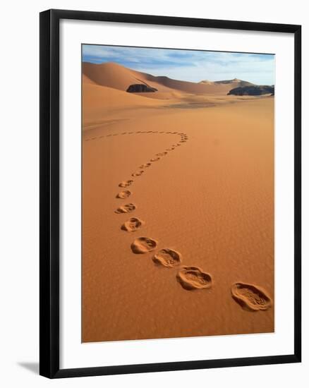 Footprints in sand-Frans Lemmens-Framed Photographic Print