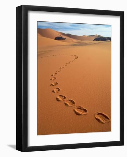 Footprints in sand-Frans Lemmens-Framed Photographic Print