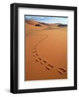 Footprints in sand-Frans Lemmens-Framed Photographic Print