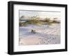 Footprints in the Sand at Sunset in the Dunes of Pensacola Beach, Florida.-forestpath-Framed Photographic Print