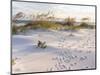 Footprints in the Sand at Sunset in the Dunes of Pensacola Beach, Florida.-forestpath-Mounted Photographic Print