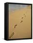 Footprints in the Sand on a Beach-Miller John-Framed Stretched Canvas