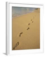 Footprints in the Sand on a Beach-Miller John-Framed Photographic Print