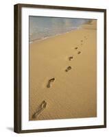 Footprints in the Sand on a Beach-Miller John-Framed Photographic Print