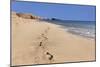 Footprints in the sand, Playa Papagayo beach, near Playa Blanca, Lanzarote, Canary Islands, Spain-Markus Lange-Mounted Photographic Print