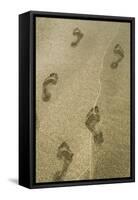 Footprints in the Sand, Puerta Vallarta, Mexico-Julien McRoberts-Framed Stretched Canvas