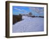 Footprints in the Snow, 2009-Andrew Macara-Framed Giclee Print