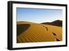 Footprints Leading over a Dune-null-Framed Photographic Print