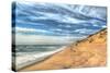 Footprints on Cape Cod Shore-Robert Goldwitz-Stretched Canvas