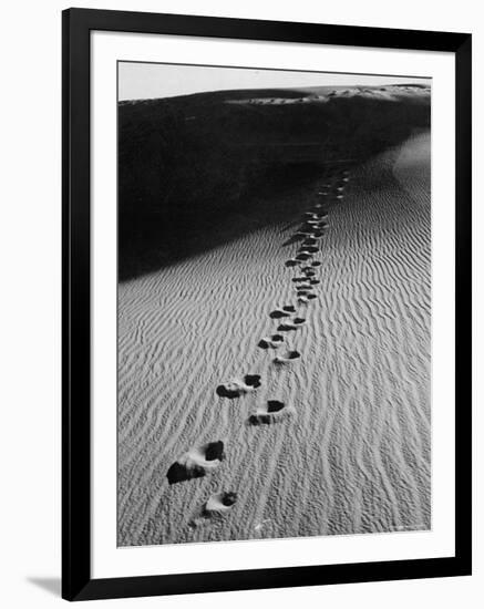 Footprints on Sand Dunes of North Carolina Beach-Fritz Goro-Framed Photographic Print