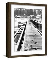 Footprints on the Bridge, Somino Village, Leningrad Region, Russia-Nadia Isakova-Framed Photographic Print