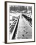 Footprints on the Bridge, Somino Village, Leningrad Region, Russia-Nadia Isakova-Framed Photographic Print