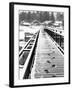 Footprints on the Bridge, Somino Village, Leningrad Region, Russia-Nadia Isakova-Framed Photographic Print