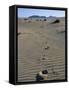 Footprints Through Sand Dunes, Near Corralejo, Fuerteventura, Canary Islands, Spain, Europe-Stuart Black-Framed Stretched Canvas