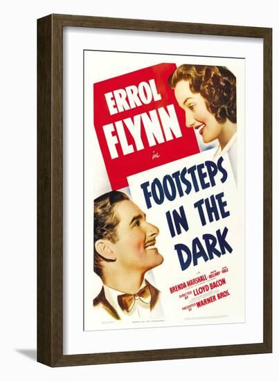 Footsteps in the Dark, Errol Flynn, Brenda Marshall, 1941-null-Framed Photo