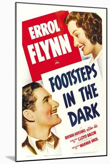 Footsteps in the Dark, Errol Flynn, Brenda Marshall, 1941-null-Mounted Photo