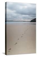 Footsteps in the Sand, Carbis Bay Beach, St. Ives, Cornwall, England, United Kingdom, Europe-Mark Doherty-Stretched Canvas