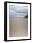 Footsteps in the Sand, Carbis Bay Beach, St. Ives, Cornwall, England, United Kingdom, Europe-Mark Doherty-Framed Photographic Print