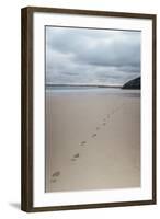 Footsteps in the Sand, Carbis Bay Beach, St. Ives, Cornwall, England, United Kingdom, Europe-Mark Doherty-Framed Photographic Print