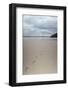 Footsteps in the Sand, Carbis Bay Beach, St. Ives, Cornwall, England, United Kingdom, Europe-Mark Doherty-Framed Photographic Print