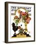 "Fop, Dog, and Flowers," Saturday Evening Post Cover, April 19, 1930-Joseph Christian Leyendecker-Framed Premium Giclee Print