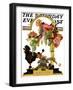 "Fop, Dog, and Flowers," Saturday Evening Post Cover, April 19, 1930-Joseph Christian Leyendecker-Framed Premium Giclee Print