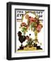 "Fop, Dog, and Flowers," Saturday Evening Post Cover, April 19, 1930-Joseph Christian Leyendecker-Framed Giclee Print