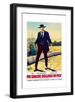 For a Few Dollars More (aka Per Qualche Dollaro In Piu), Lee Van Cleef on Italian poster art, 1965-null-Framed Premium Giclee Print