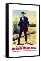 For a Few Dollars More (aka Per Qualche Dollaro In Piu), Lee Van Cleef on Italian poster art, 1965-null-Framed Stretched Canvas