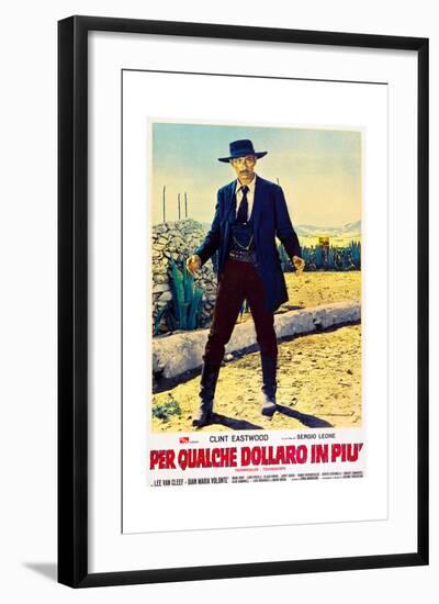 For a Few Dollars More (aka Per Qualche Dollaro In Piu), Lee Van Cleef on Italian poster art, 1965-null-Framed Art Print